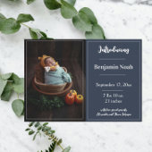 Ankündigung von Navy Blue Simple Foto