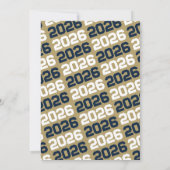 Ankündigung von Navy & Bronze Modern Abschluss Fot (Rückseite)