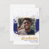 Ankündigung von Navy & Gold Funky Platsch Abschlus (Vorne/Hinten)