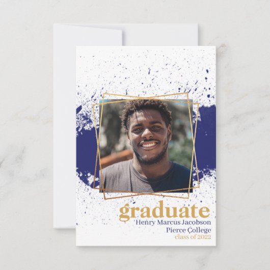 Ankündigung von Navy & Gold Funky Platsch Abschlus (Vorderseite)