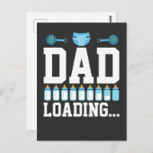 Ankündigung von "Neuem Papa Baby Loading Diaper Sc Postkarte (Vorne/Hinten)