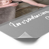 Ankündigung von New Baby Birth Foto Poster (Ecke)