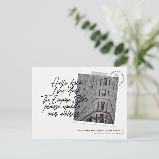 Ankündigung von New York Staat Destination Moving (Stehend Vorderseite)
