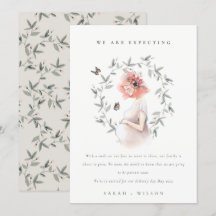 Ankündigung von niedlich Expectant Women Foliage B