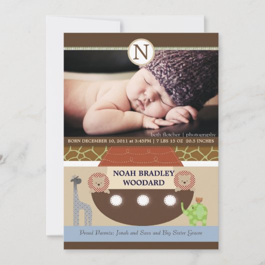 Ankündigung von Noahs Ark Foto (Vorderseite)