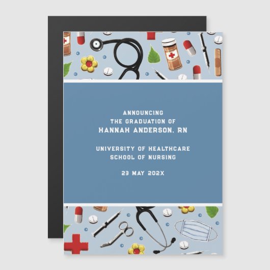 Ankündigung von Nurse Abschluss (Vorne/Hinten)