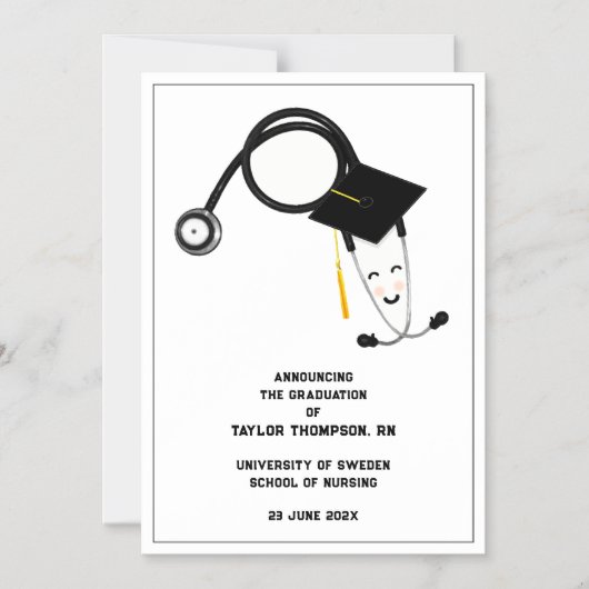 Ankündigung von Nurse Abschluss (Vorderseite)