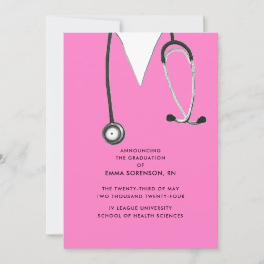 Ankündigung von Nurse Abschluss (Vorderseite)