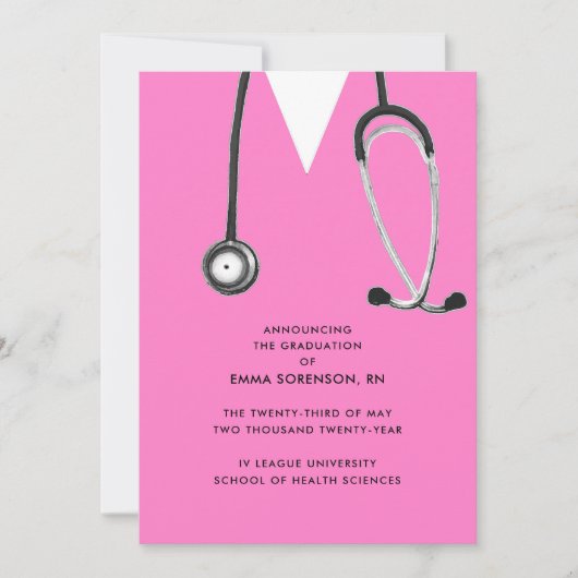 Ankündigung von Nurse Abschluss (Vorderseite)