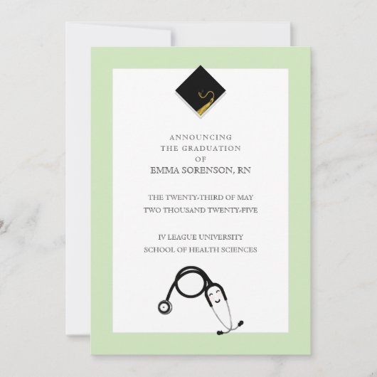 Ankündigung von Nurse Abschluss (Vorderseite)