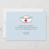 Ankündigung von Nurse Cap Blue Moving (Rückseite)