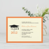 Ankündigung von Orange ecru cap tassel Abschluss (Stehend Vorderseite)