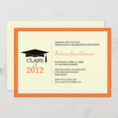 Ankündigung von Orange ecru cap tassel Abschluss (Vorne/Hinten)