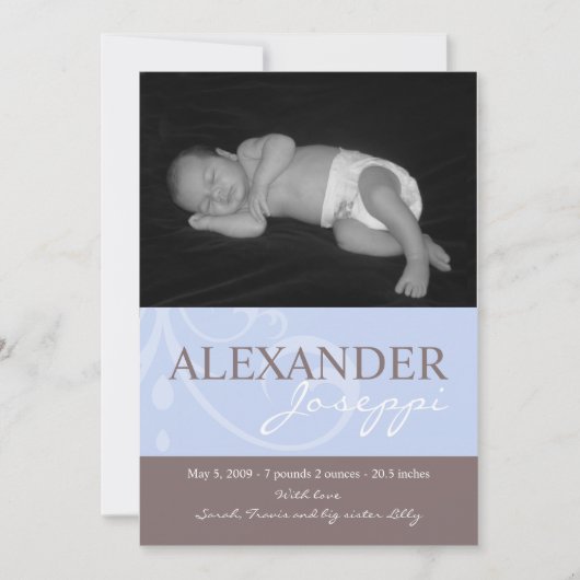 Ankündigung von Ornament Blue Baby (Vorderseite)