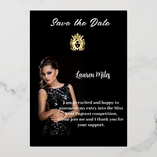 Ankündigung von Pageant (Vorderseite)