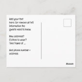 Ankündigung von Party-DIY-Zuhause-Adressen Postkarte (Rückseite)