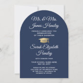 Ankündigung von Partys Navy Blue Foto Abschluss (Vorderseite)