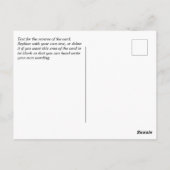 Ankündigung von Pergament-Rollen Postkarte (Rückseite)