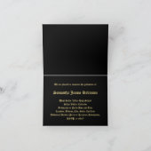 Ankündigung von personalisiert Black + Gold Abschl (Innenseite)