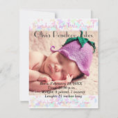 Ankündigung von personalisierten Fotos für Babys (Vorderseite)