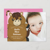 Ankündigung von Pferdegeburten Postkarte (Vorne/Hinten)