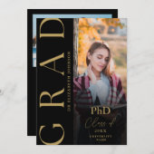 Ankündigung von PhD-Abschlüssen für Black and Gold (Vorne/Hinten)