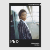 Ankündigung von PhD-Abschlüssen im Schwarz-weißen  (Vorderseite)