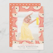 Ankündigung von Pink Apple Girl Foto Abschluss (Vorne/Hinten)