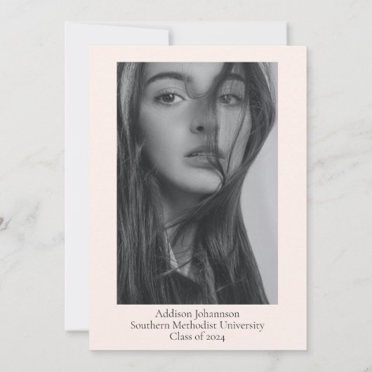 Ankündigung von Pink Ästhetik Foto Graduate (Rückseite)