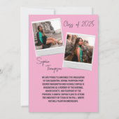 Ankündigung von Pink Bow Matchbox Foto Abschluss (Rückseite)