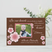 Ankündigung von Pink Cherry Blossom & Brown Adopti (Stehend Vorderseite)