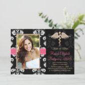 Ankündigung von Pink Dental School Graduation (Stehend Vorderseite)