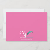 Ankündigung von Pink Diaper Button Baby Foto (Rückseite)