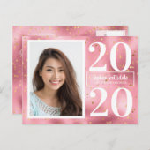 Ankündigung von Pink Gold Stars Foto Abschluss (Vorne/Hinten)