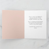 Ankündigung von Pink Niedlich Monkey Baby Girl (Innenseite)