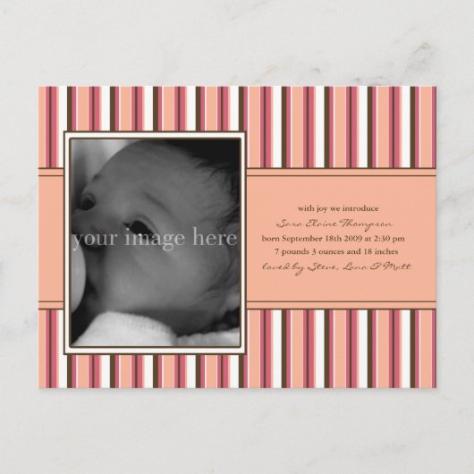 Ankündigung von Pink Stripe (Vorderseite)