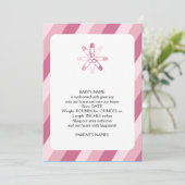 Ankündigung von Pink Stripe Diaper Button Baby (Stehend Vorderseite)