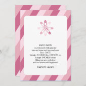 Ankündigung von Pink Stripe Diaper Button Baby (Vorne/Hinten)