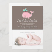 Ankündigung von Pink Whale Foto (Vorne/Hinten)