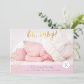 Ankündigung von PixDezines über die Geburt (Stehend Vorderseite)