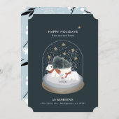 Ankündigung von Polar Bears Snow Globe Urlaub (Vorne/Hinten)