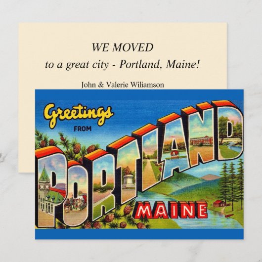 Ankündigung von Portland Maine Moving (Vorne/Hinten)