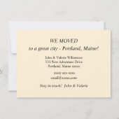 Ankündigung von Portland Maine Moving (Rückseite)