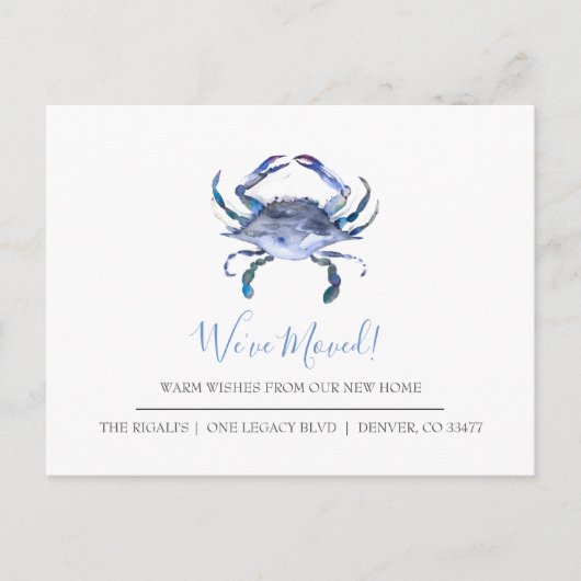 Ankündigung von Postkarten für Wasserfarbenkrebse (Vorderseite)