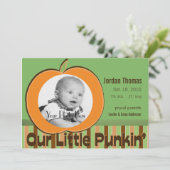 Ankündigung von Pumpkin-Foto (Stehend Vorderseite)