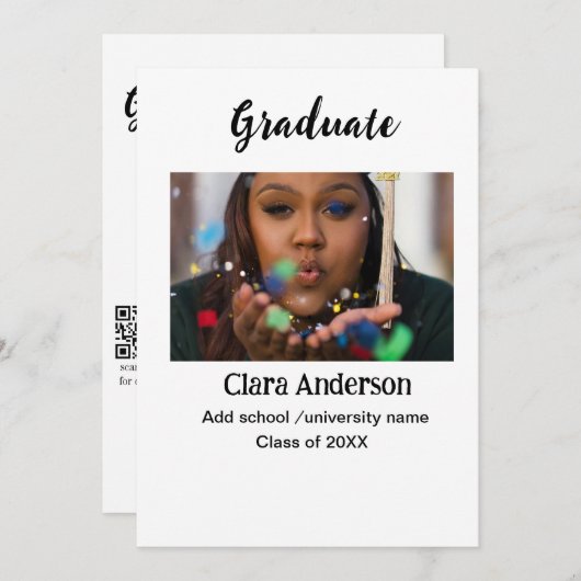 Ankündigung von QR-Abschluss (Vorne/Hinten)