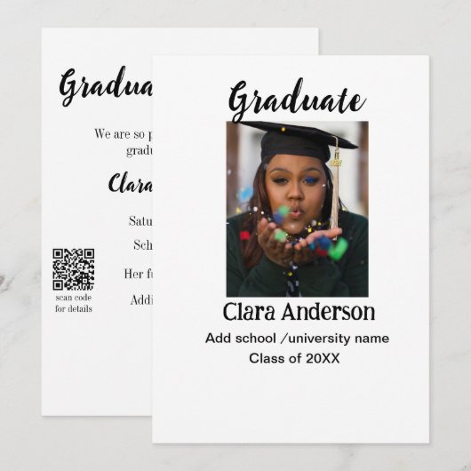 Ankündigung von QR-Abschluss (Vorne/Hinten)