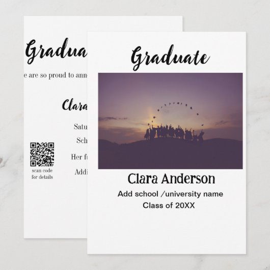 Ankündigung von QR-Abschluss (Vorne/Hinten)