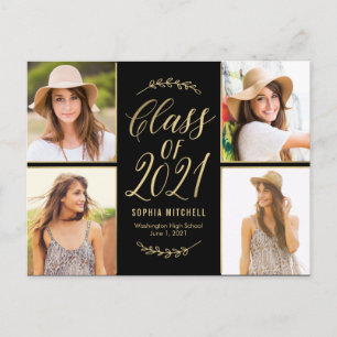 Ankündigung von Radiant Grad Abschluss Postkarte