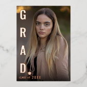 Ankündigung von Real Foil GRAD Abschluss Foto (Vorderseite)